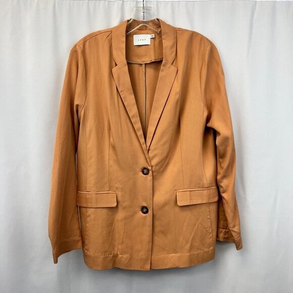 Lush Womens Apricot Long Sleeve Single-Breasted Two-Button Blazer Size Small - Picture 1 of 10